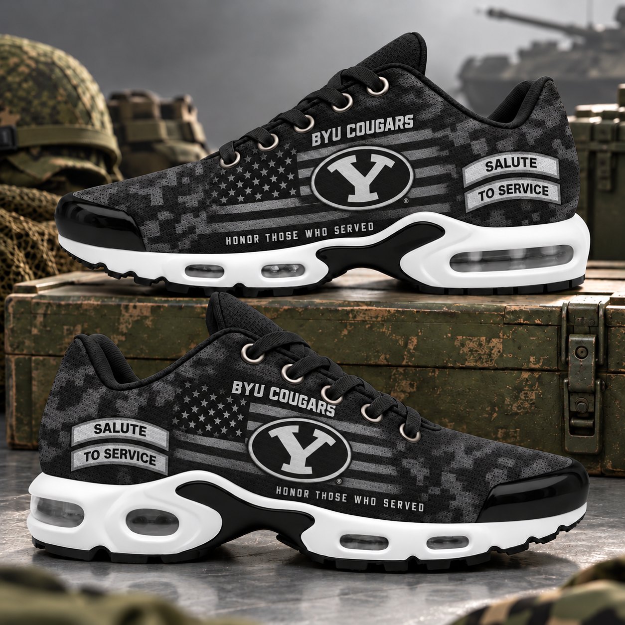 BYU Cougars Veterans Salute To Service Air Max Sneakers