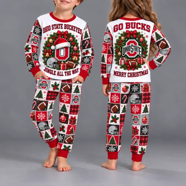 Ohio State Buckeyes Kids Christmas Pajama Set
