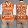 Tennessee Volunteers Christmas Argyle Football Fan V-Neck Sleeveless Knit Vest