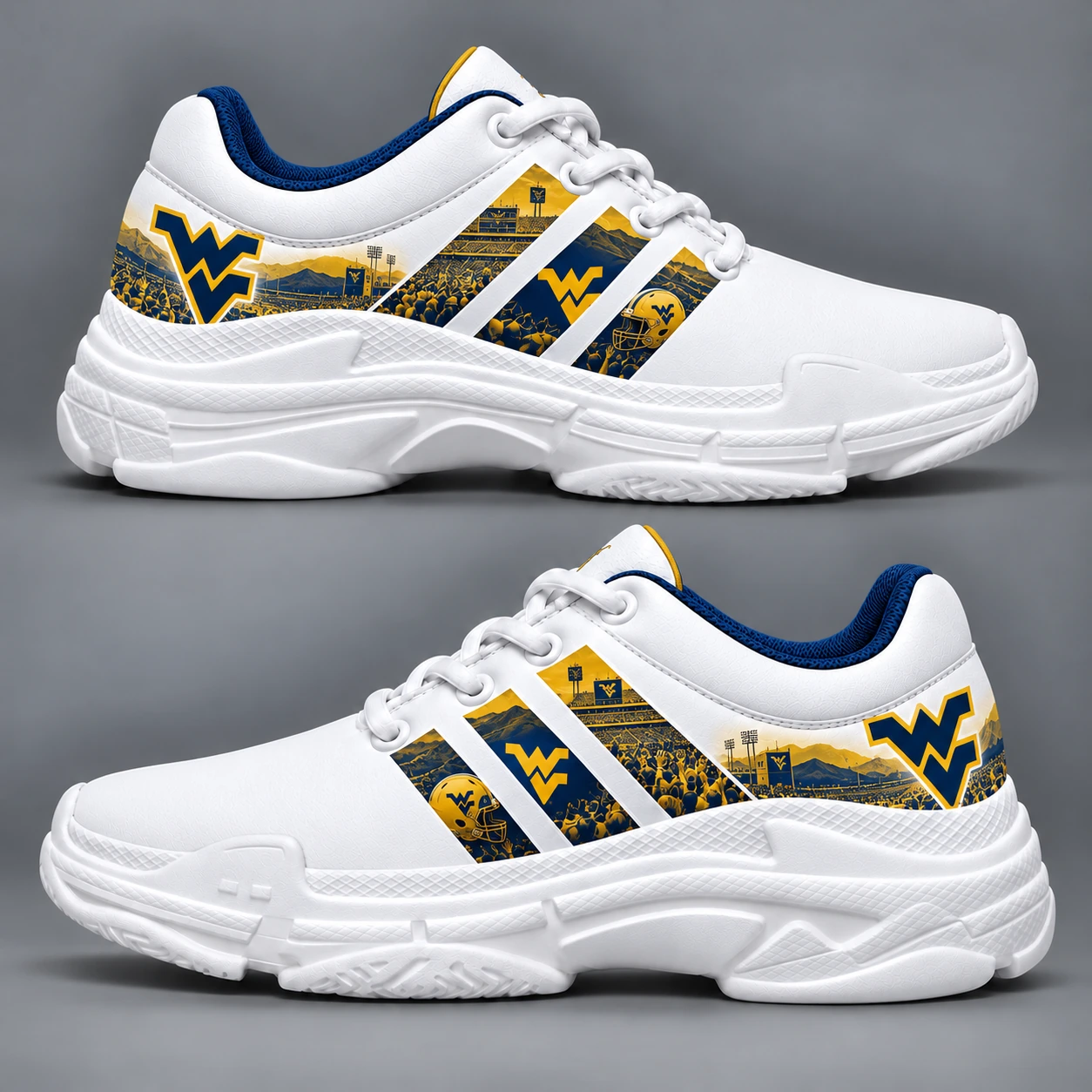 West Virginia Mountaineers Ultimate Fan Spirit Sneakers – Game Day Edition