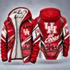 Houston Cougars Men's Christmas Graphic Hooded Winter Coat – Festive Holiday Edition