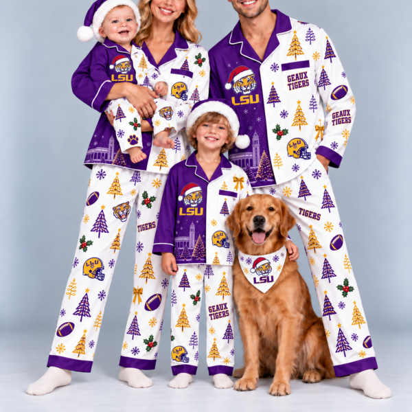 LSU Tigers Family Matching Christmas Pajamas Set - Football Fan Sleepwear, Festive Family Outfit