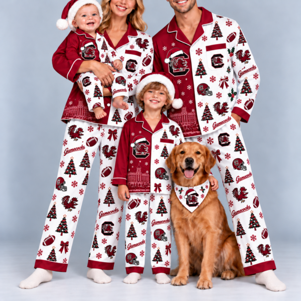 South Carolina Gamecocks Family Matching Christmas Pajamas Set - Football Fan Sleepwear, Festive Family Outfit