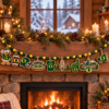 Oregon Ducks Wooden Christmas Garland – Football Team Holiday Hanging Decorations
