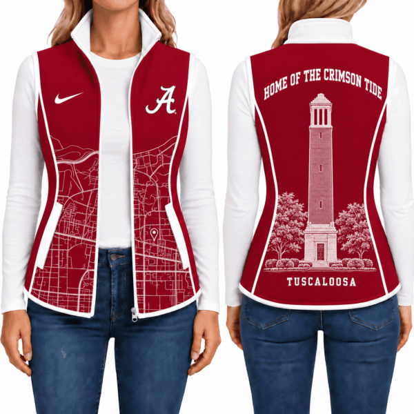 Alabama Crimson Tide Sleevesless Women Fleece Jacket