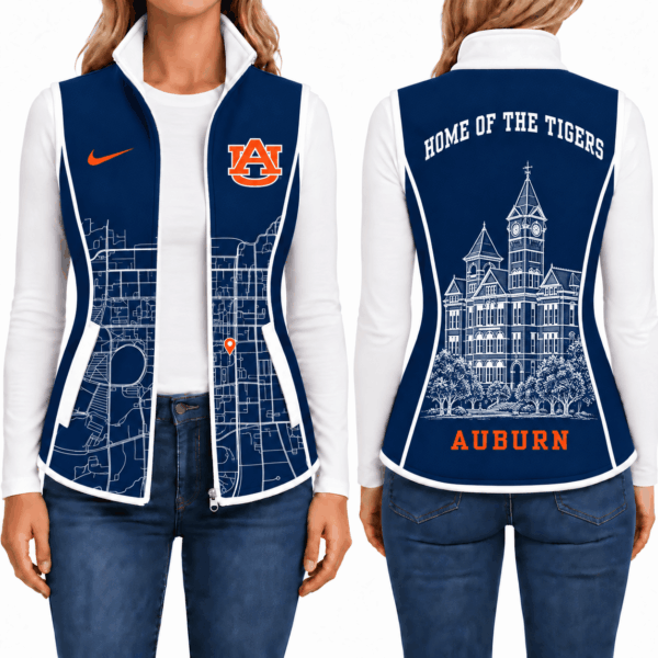 Auburn Tigers Sleevesless Women Fleece Jacket