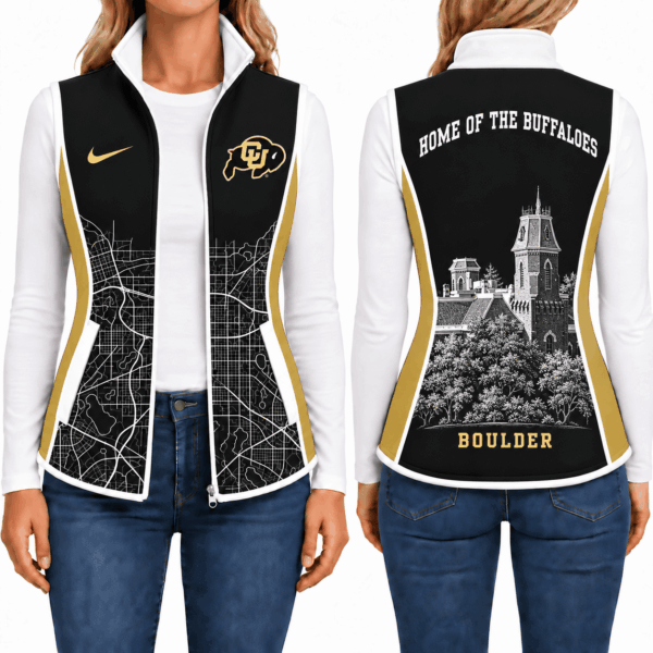 Colorado Buffaloes Sleevesless Women Fleece Jacket