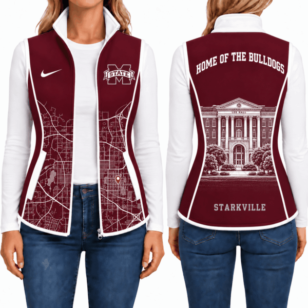 Mississippi State Bulldogs Sleevesless Women Fleece Jacket