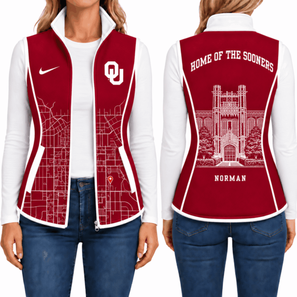 Oklahoma Sooners Sleevesless Women Fleece Jacket