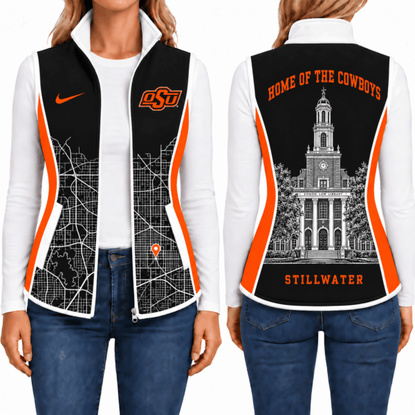 Oklahoma State Cowboys Sleevesless Women Fleece Jacket