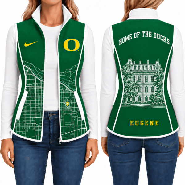 Oregon Ducks Sleevesless Women Fleece Jacket