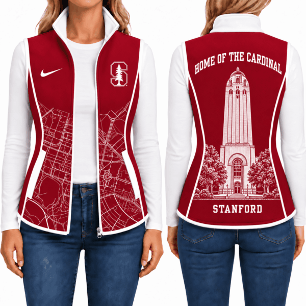 Stanford Cardinal Sleevesless Women Fleece Jacket