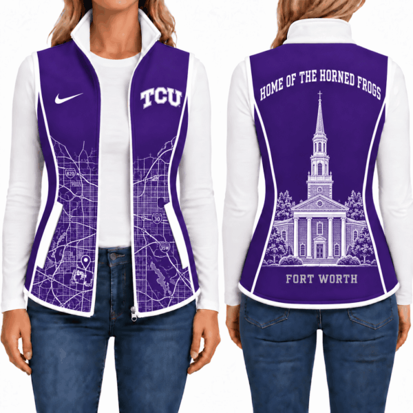 TCU Horned Frogs Sleevesless Women Fleece Jacket