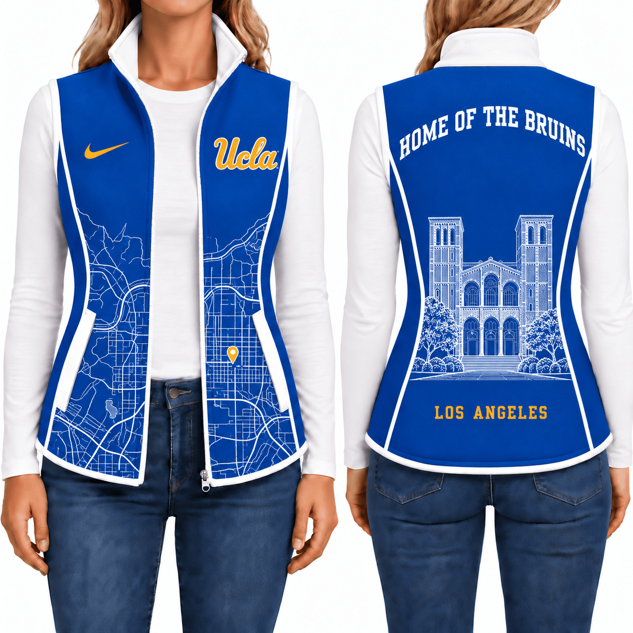 UCLA Bruins Sleevesless Women Fleece Jacket