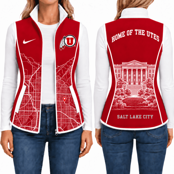 Utah Utes Sleevesless Women Fleece Jacket