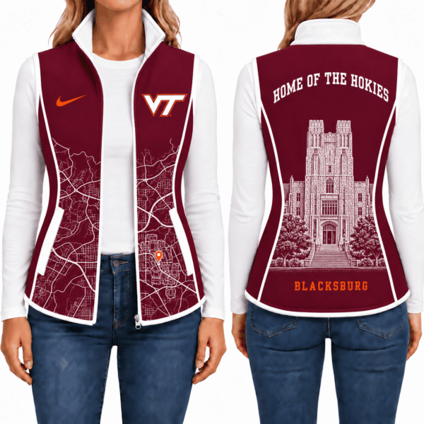 Virginia Tech Hokies Sleevesless Women Fleece Jacket