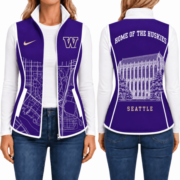 Washington Huskies Sleevesless Women Fleece Jacket