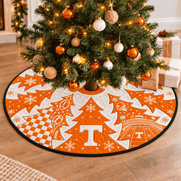 Tennessee Volunteers Football Fan Quilted Tree Skirt