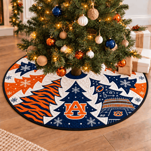 Auburn Tigers Football Fan Quilted Tree Skirt