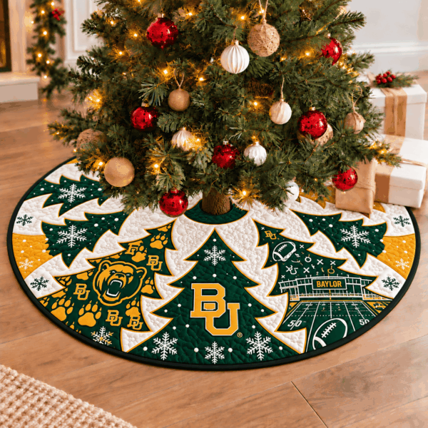 Baylor Bears Football Fan Quilted Tree Skirt