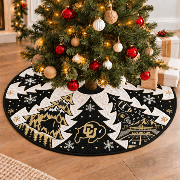 Colorado Buffaloes Football Fan Quilted Tree Skirt