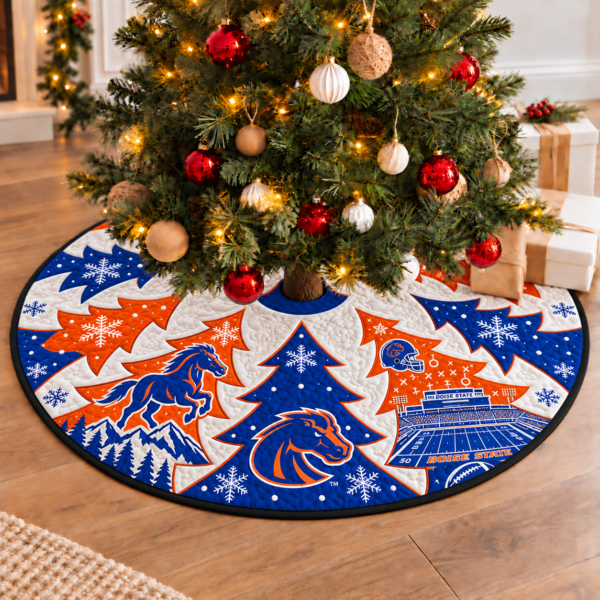 Boise State Broncos Football Fan Quilted Tree Skirt