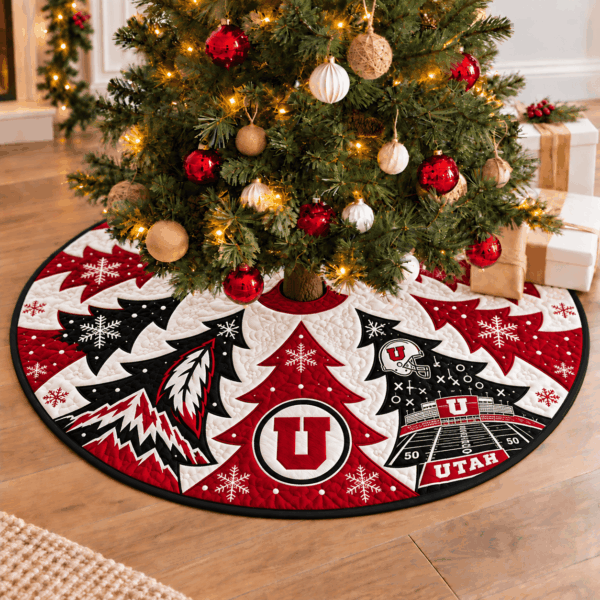 Utah Utes Football Fan Quilted Tree Skirt