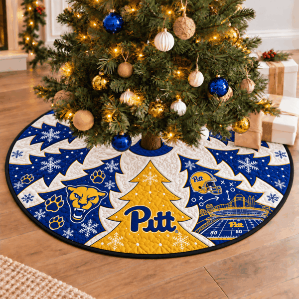 Pittsburgh Panthers Football Fan Quilted Tree Skirt
