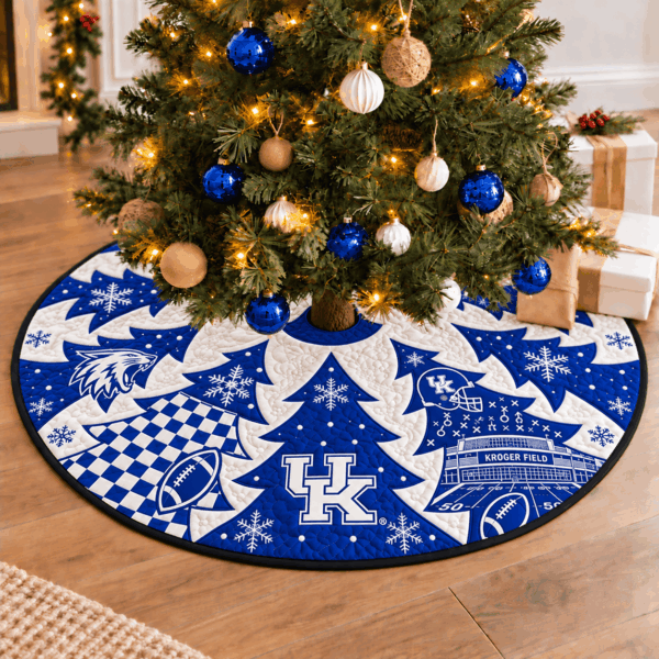 Kentucky Wildcats Football Fan Quilted Tree Skirt