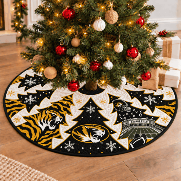 Missouri Tigers Football Fan Quilted Tree Skirt