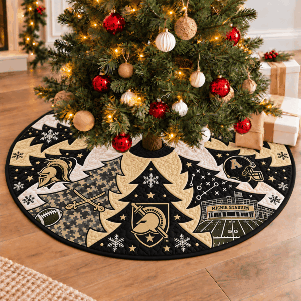 Army Black Knights Football Fan Quilted Tree Skirt