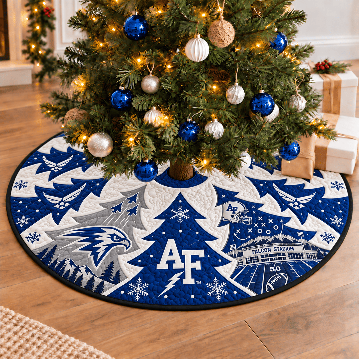 Air Force Falcons Football Fan Quilted Tree Skirt
