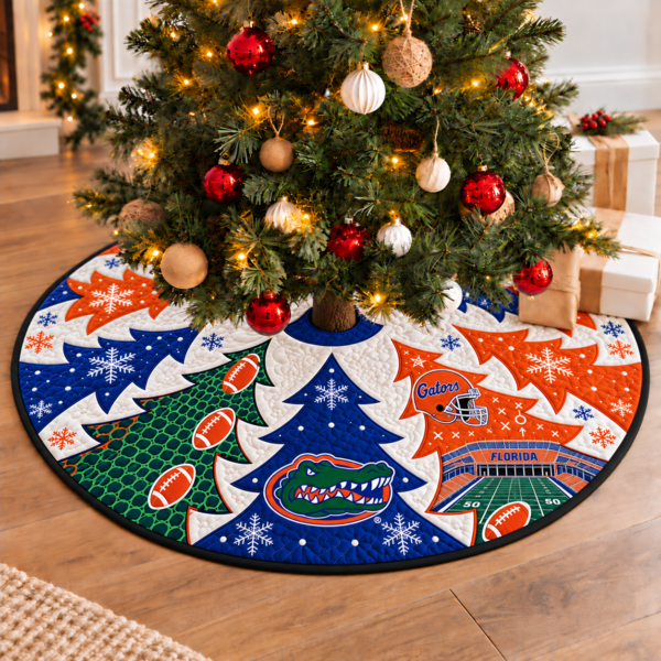 Florida Gators Football Fan Quilted Tree Skirt
