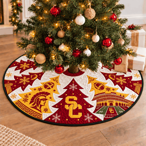 USC Trojans Football Fan Quilted Tree Skirt