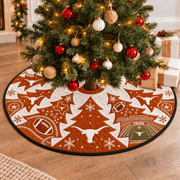 Texas Longhorns Football Fan Quilted Tree Skirt