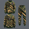 Washington Huskies Military Camo Waffle Knit Sweatshirt and Jogger Pants Set
