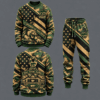 Kansas State Wildcats Military Camo Waffle Knit Sweatshirt and Jogger Pants Set