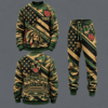Utah Utes Military Camo Waffle Knit Sweatshirt and Jogger Pants Set