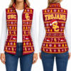 USC Trojans Christmas Women Sleevesless Fleece Jacket