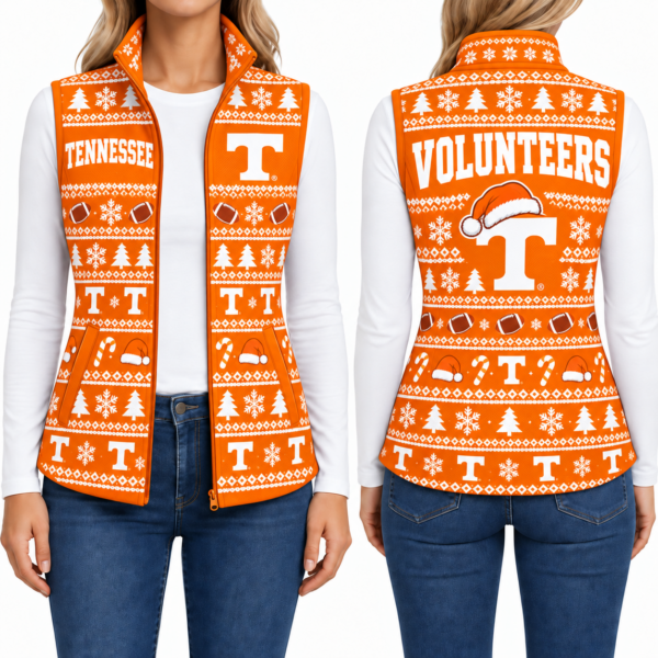 Tennessee Volunteers Christmas Women Sleevesless Fleece Jacket
