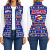 Kansas Jayhawks Christmas Women Sleevesless Fleece Jacket