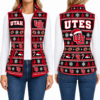 Utah Utes Christmas Women Sleevesless Fleece Jacket