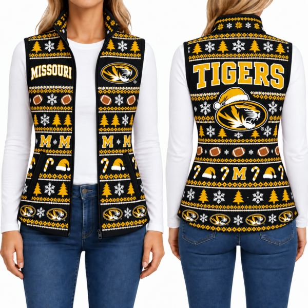 Missouri Tigers Christmas Women Sleevesless Fleece Jacket
