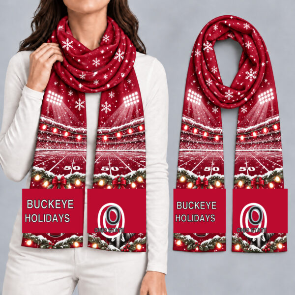 Ohio State Buckeyes Women Christmas Scarf