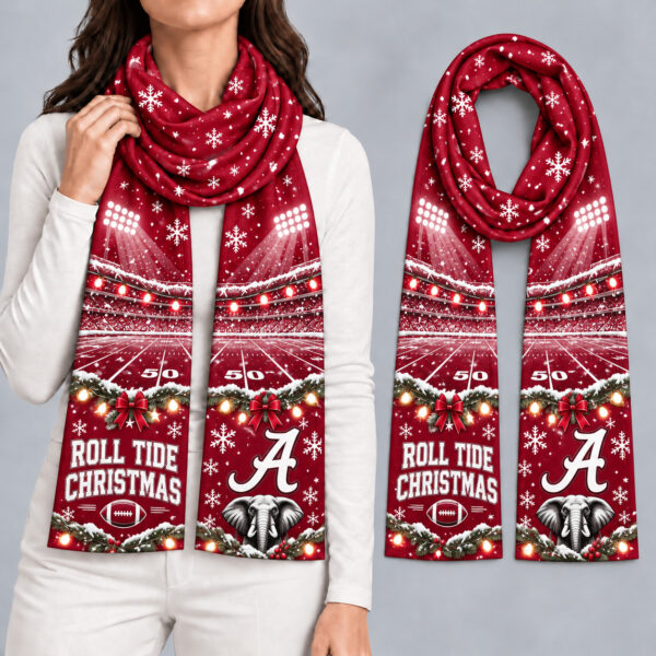 Alabama Crimson Tide Women Christmas Scarf