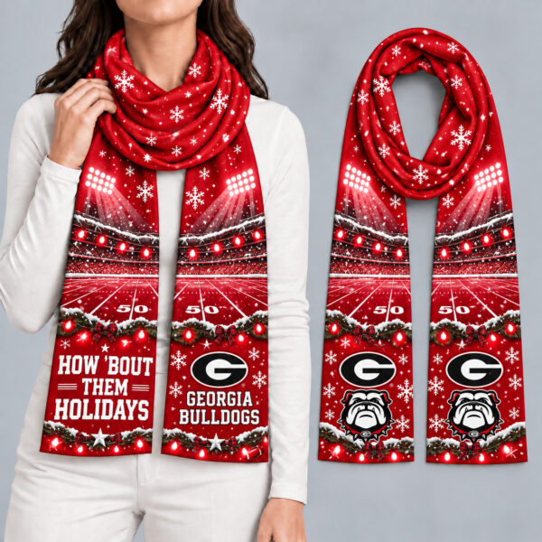 Georgia Bulldogs Women Christmas Scarf