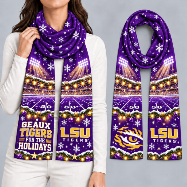 LSU Tigers Women Christmas Scarf