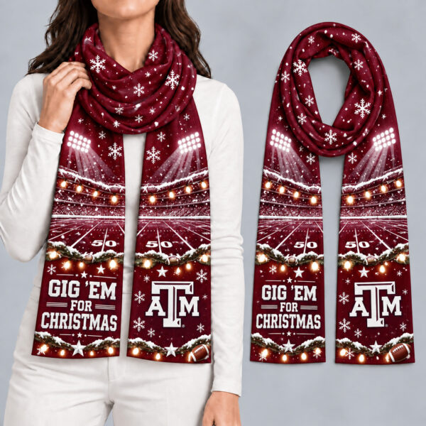 Texas A&M Aggies Women Christmas Scarf