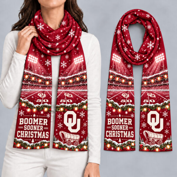 Oklahoma Sooners Women Christmas Scarf