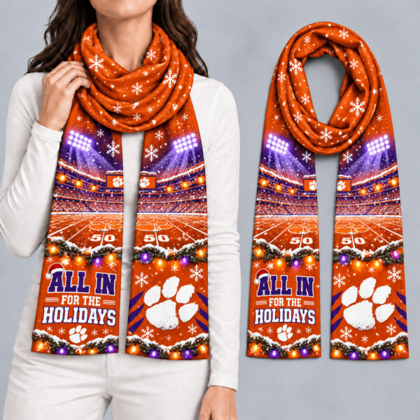 Clemson Tigers Women Christmas Scarf